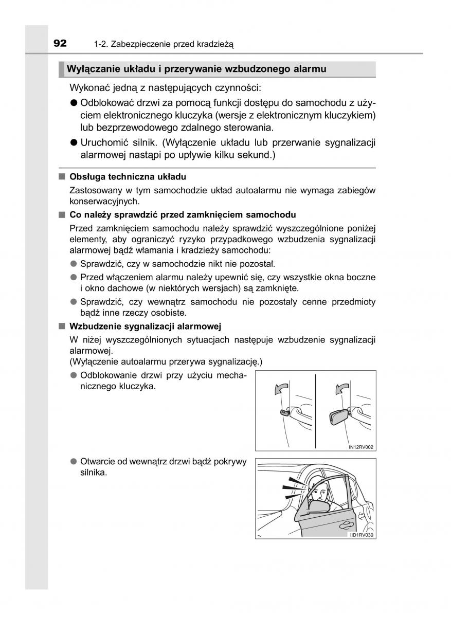 Toyota RAV4 IV 4 instrukcja obslugi / page 92