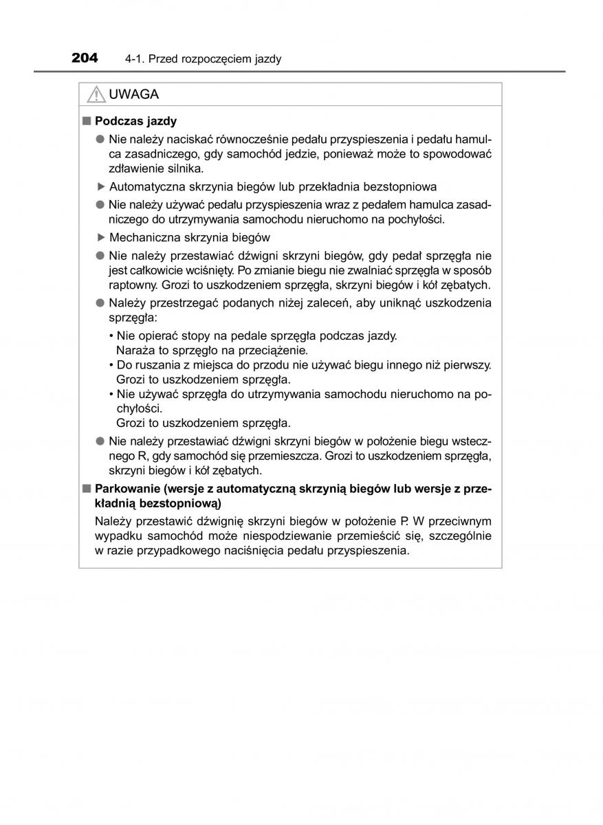 Toyota RAV4 IV 4 instrukcja obslugi / page 204