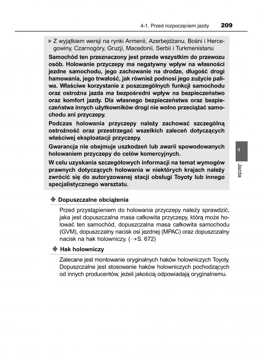 Toyota RAV4 IV 4 instrukcja obslugi / page 209