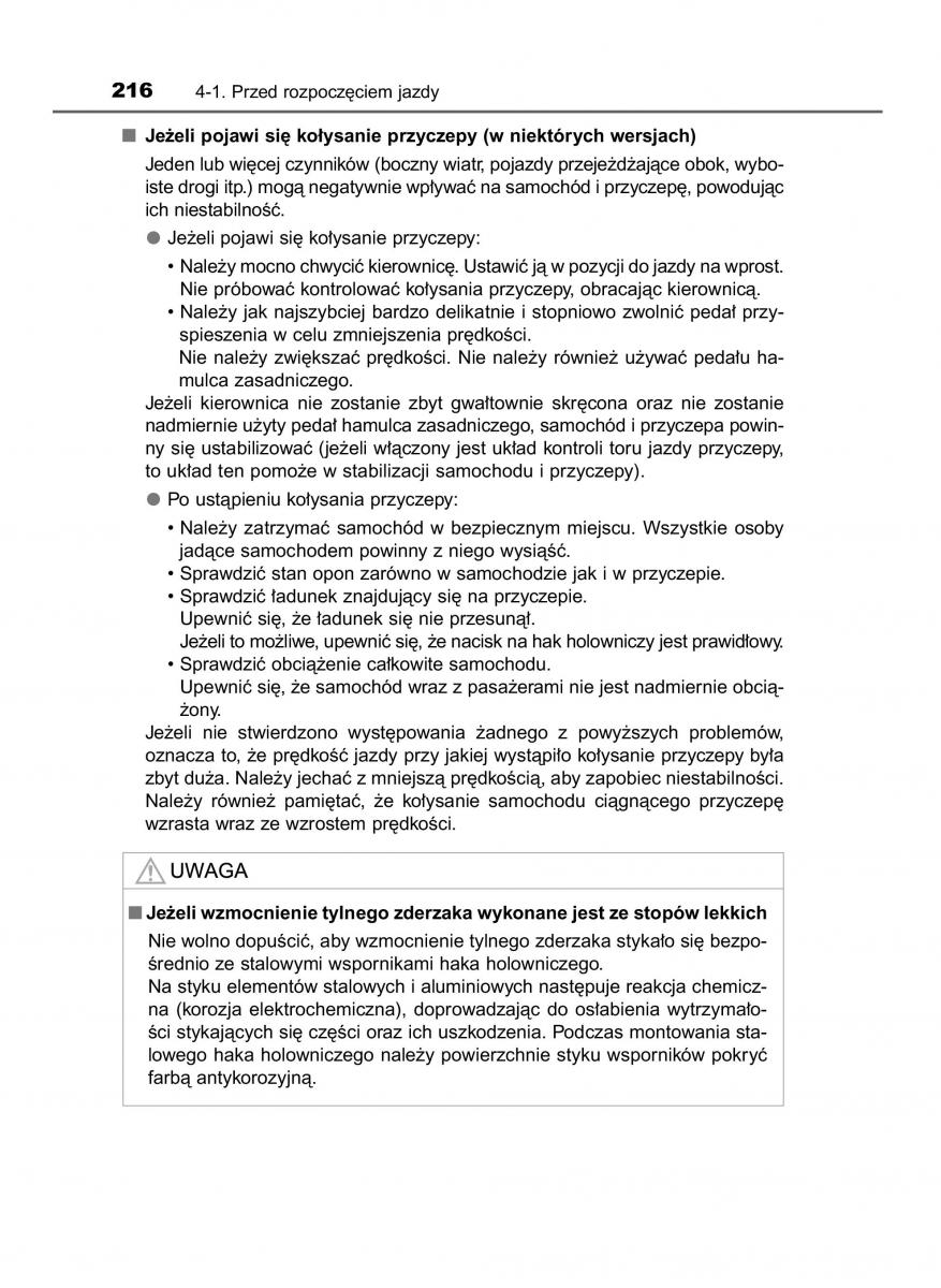 Toyota RAV4 IV 4 instrukcja obslugi / page 216