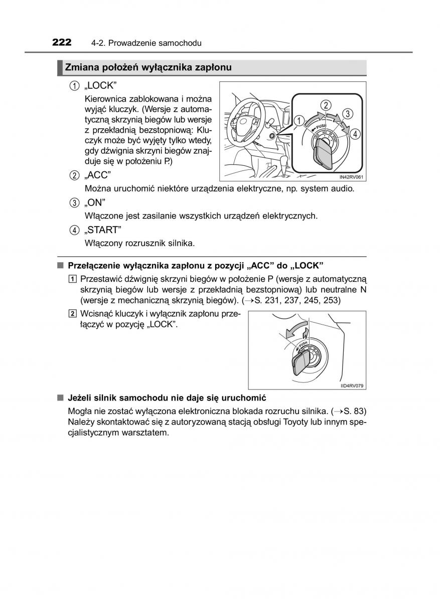 Toyota RAV4 IV 4 instrukcja obslugi / page 222