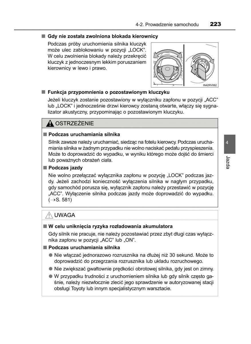 Toyota RAV4 IV 4 instrukcja obslugi / page 223