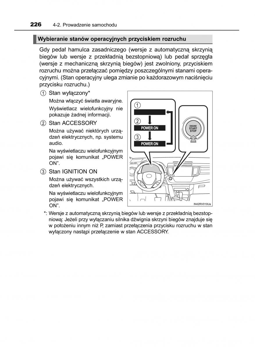 Toyota RAV4 IV 4 instrukcja obslugi / page 226