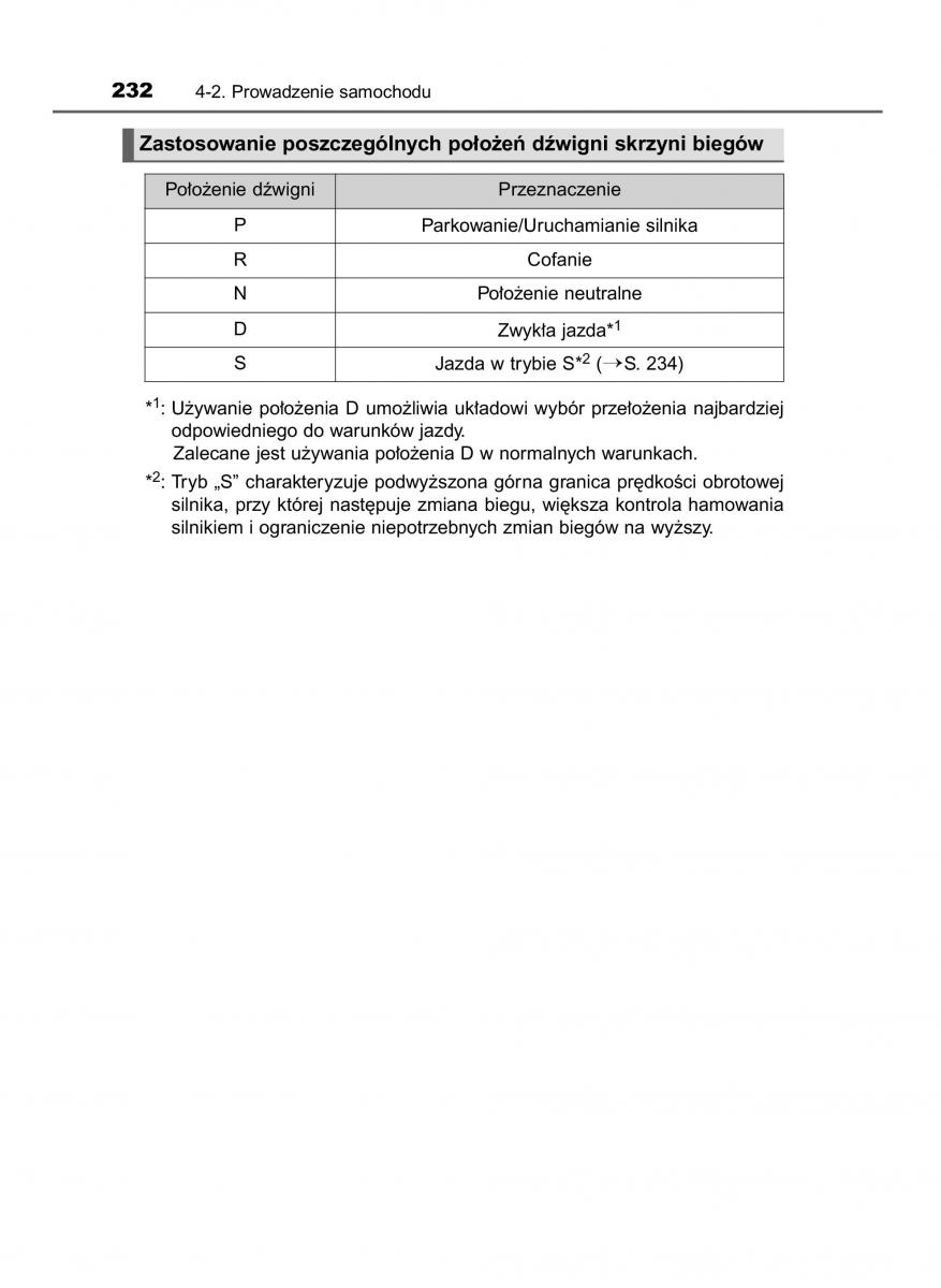 Toyota RAV4 IV 4 instrukcja obslugi / page 232