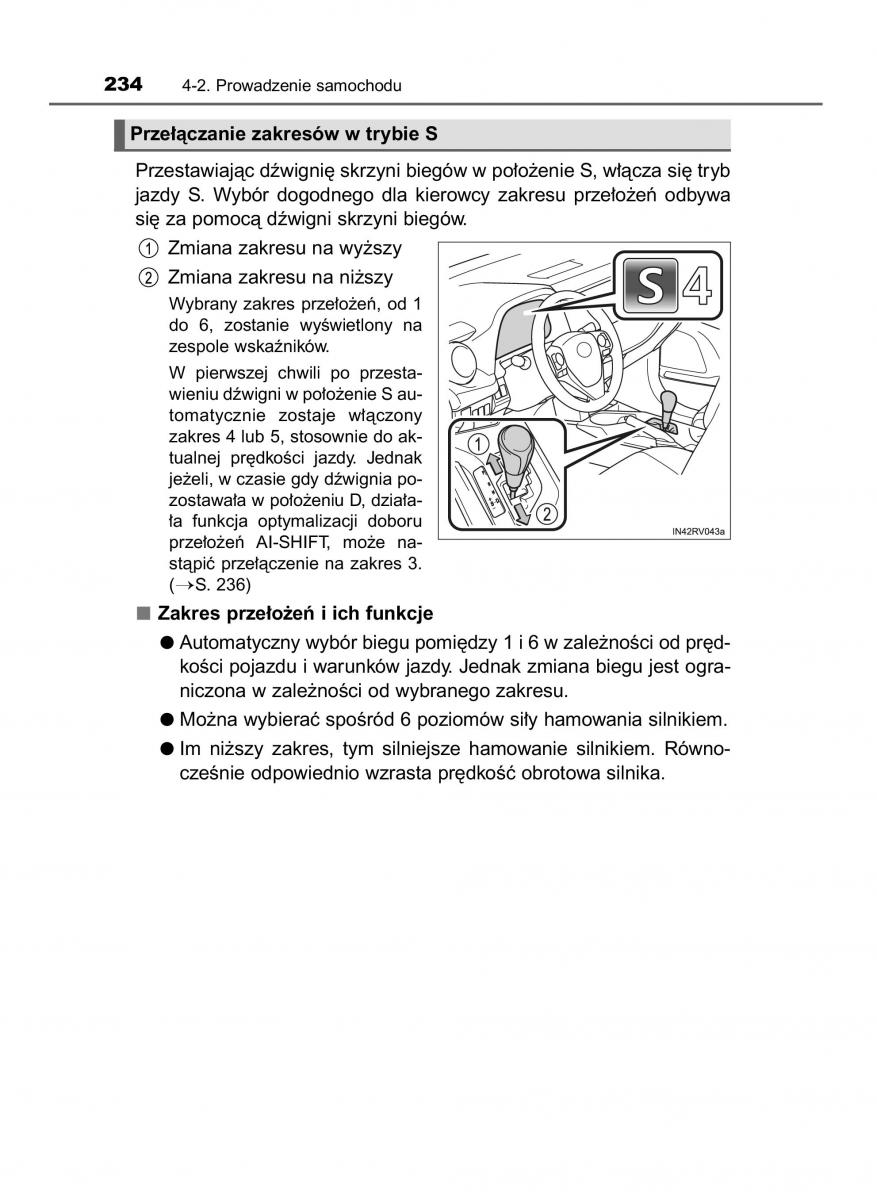 Toyota RAV4 IV 4 instrukcja obslugi / page 234