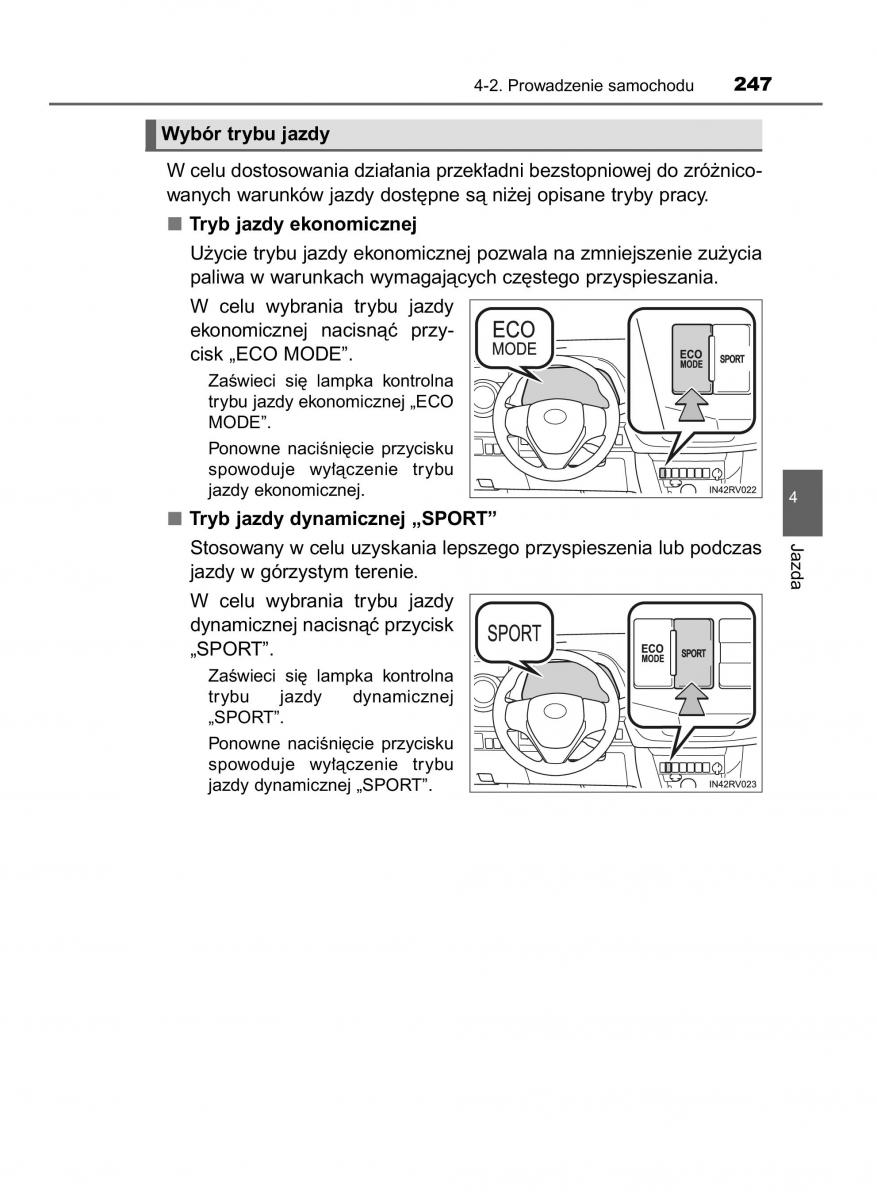 Toyota RAV4 IV 4 instrukcja obslugi / page 247