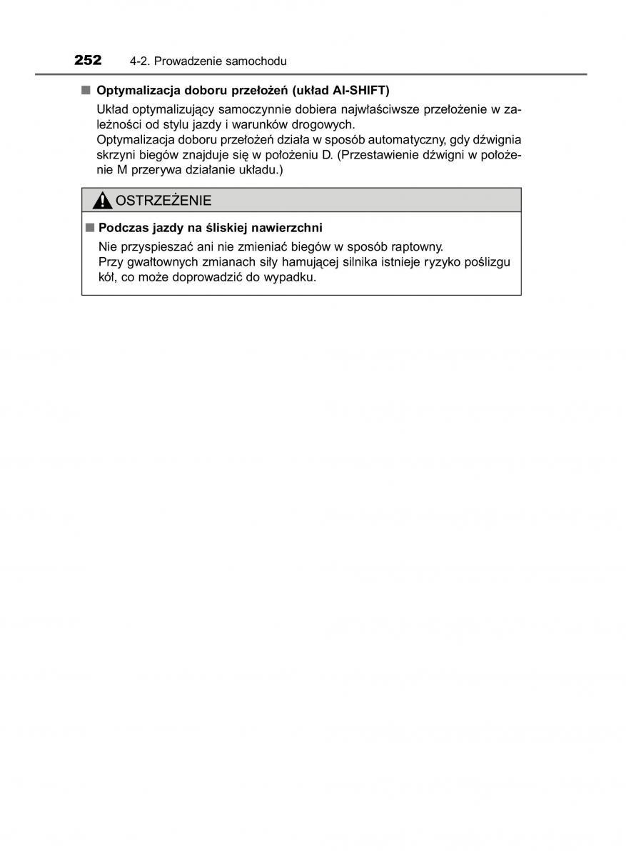 Toyota RAV4 IV 4 instrukcja obslugi / page 252