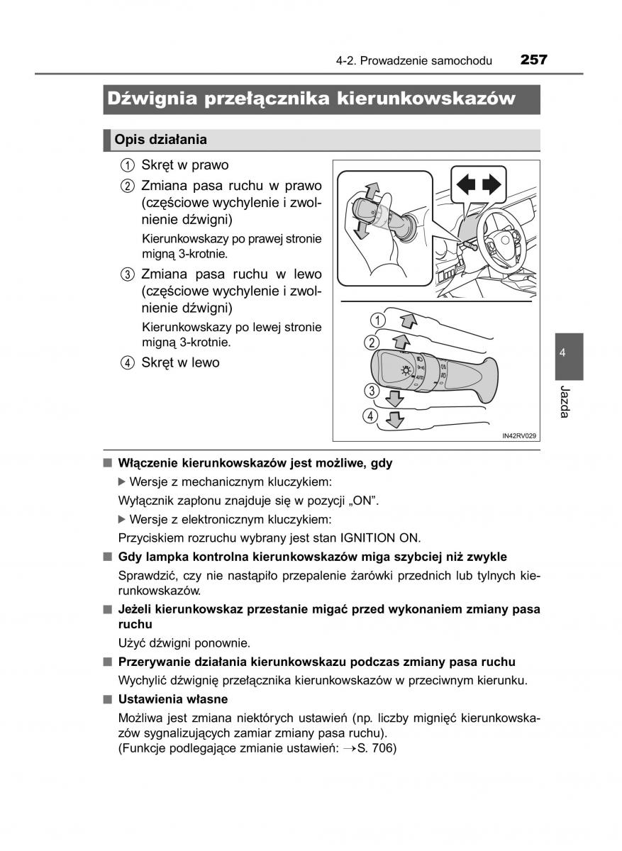 Toyota RAV4 IV 4 instrukcja obslugi / page 257