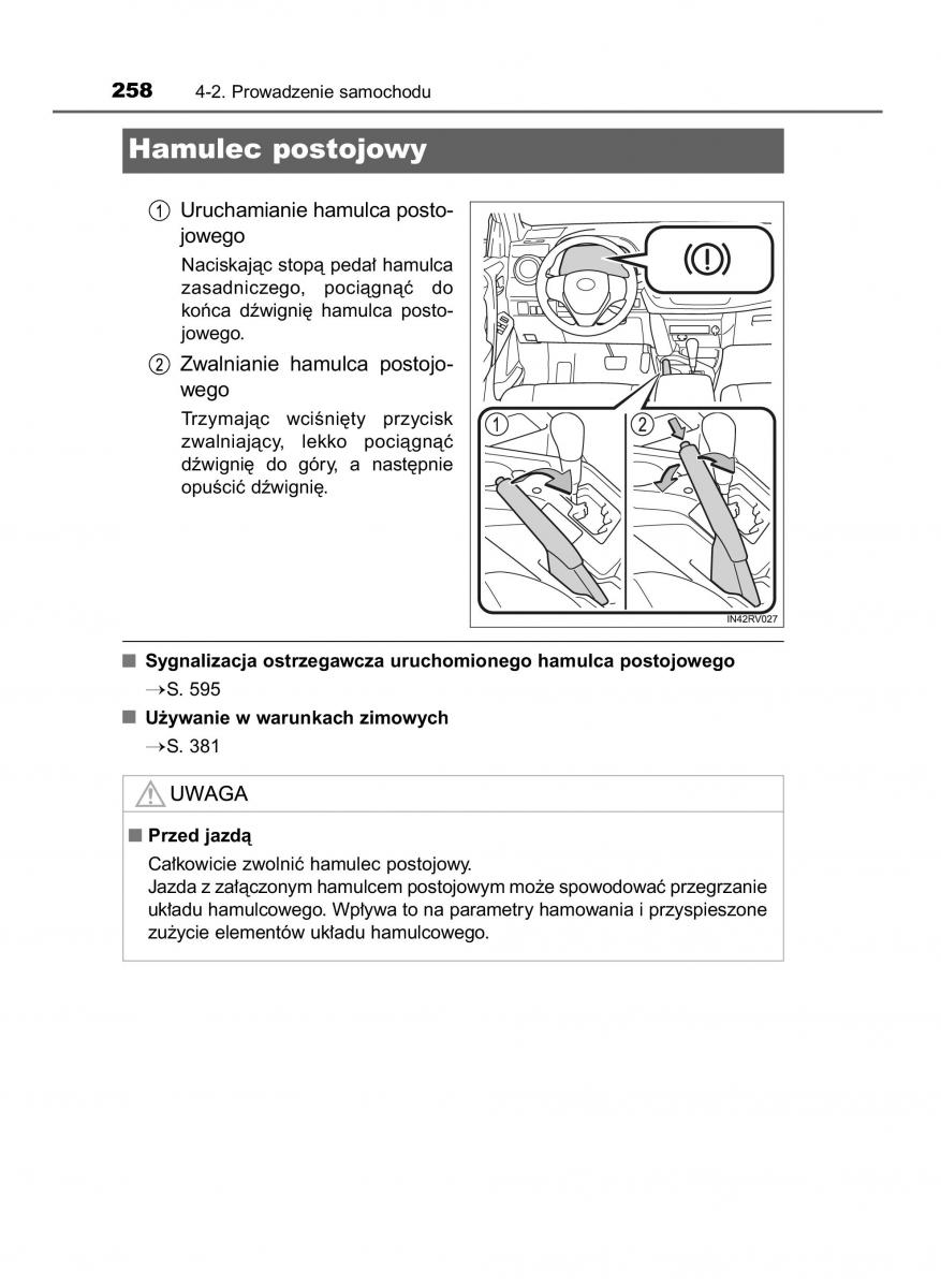 Toyota RAV4 IV 4 instrukcja obslugi / page 258