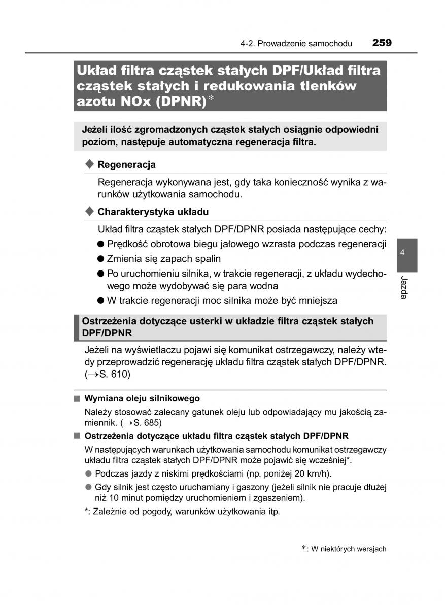 Toyota RAV4 IV 4 instrukcja obslugi / page 259