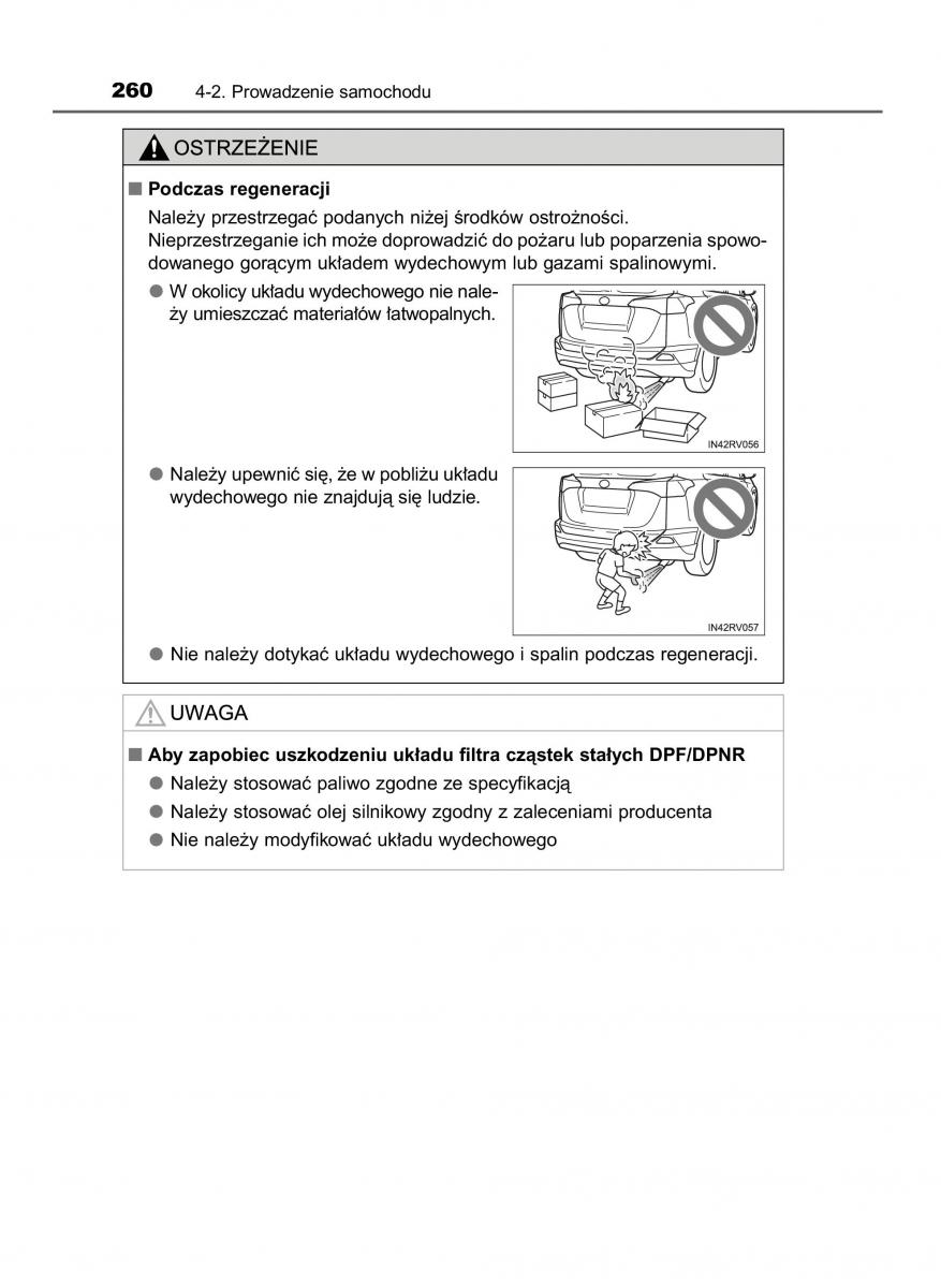 Toyota RAV4 IV 4 instrukcja obslugi / page 260