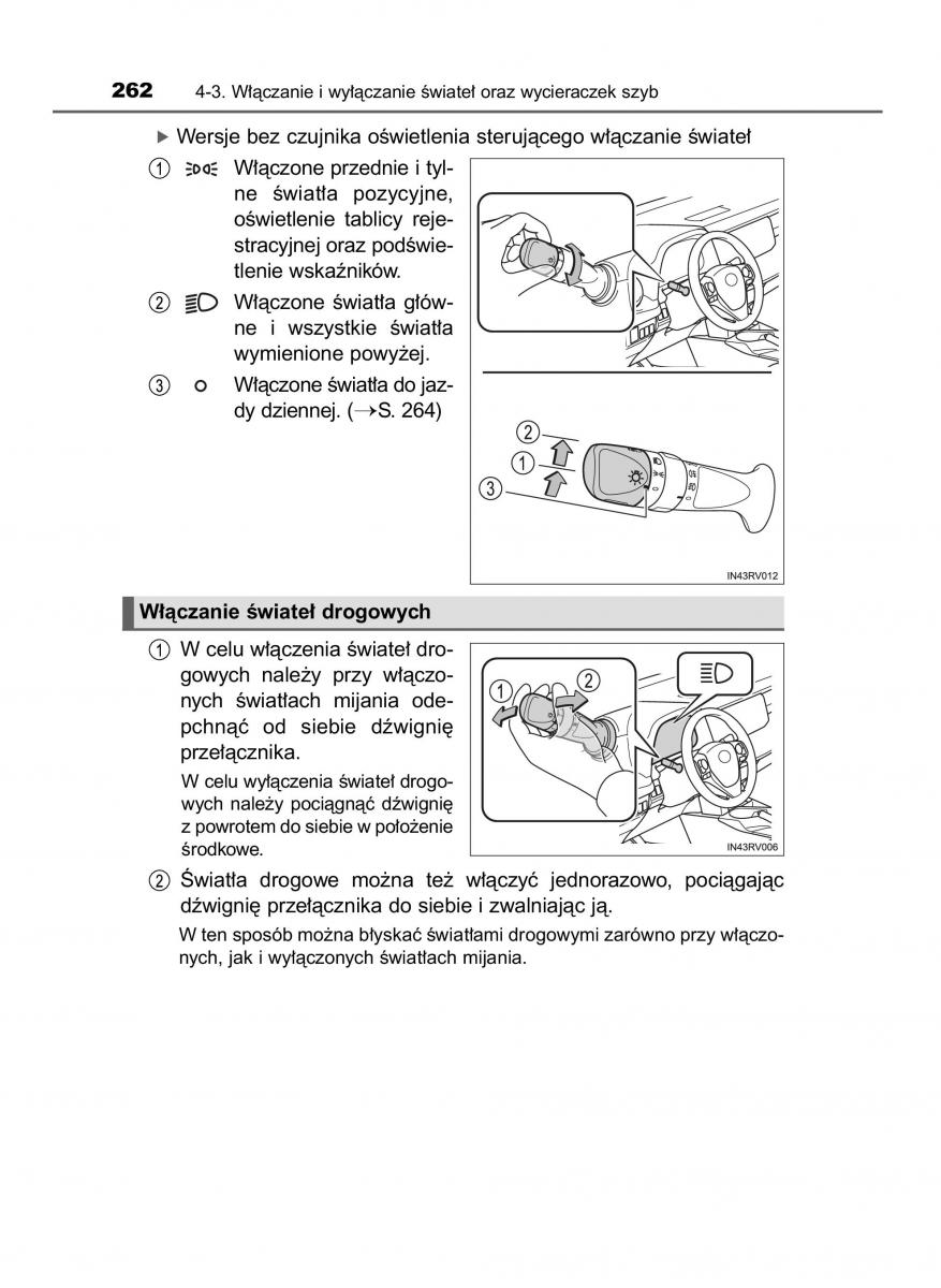 Toyota RAV4 IV 4 instrukcja obslugi / page 262