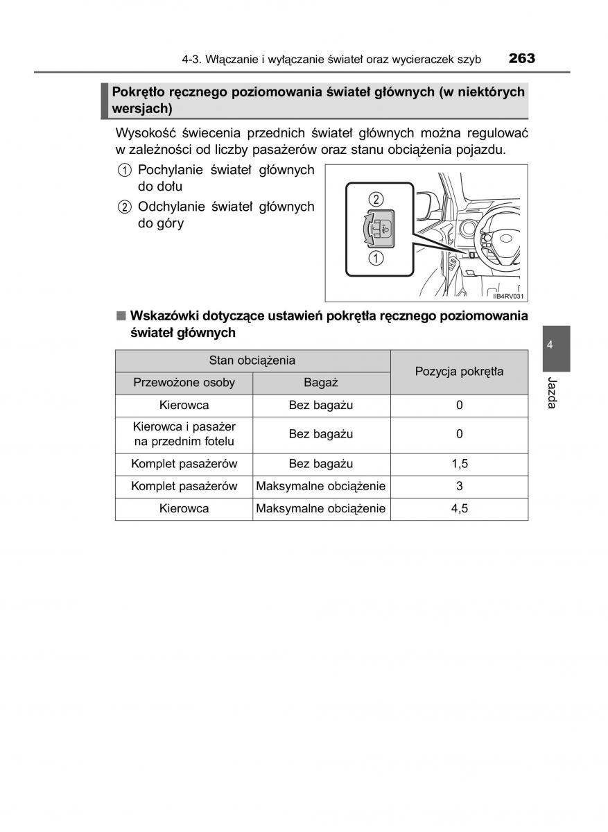 Toyota RAV4 IV 4 instrukcja obslugi / page 263