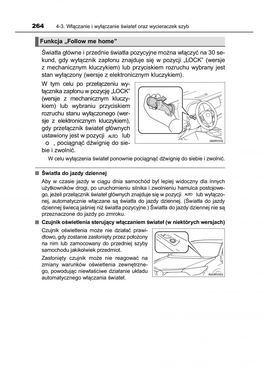 Toyota RAV4 IV 4 instrukcja obslugi / page 264