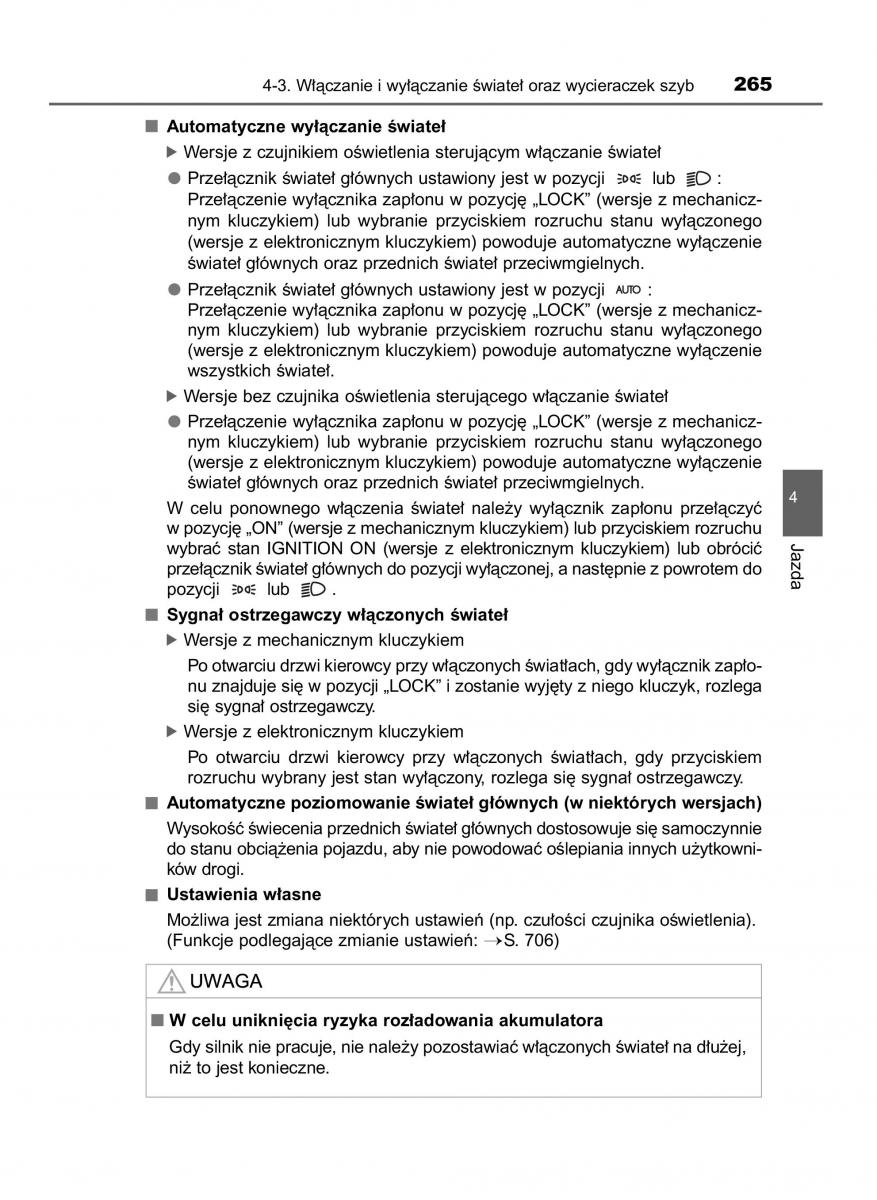 Toyota RAV4 IV 4 instrukcja obslugi / page 265