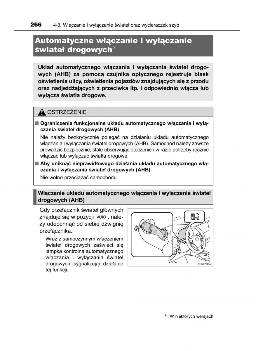 Toyota RAV4 IV 4 instrukcja obslugi / page 266