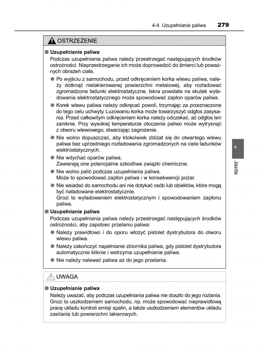 Toyota RAV4 IV 4 instrukcja obslugi / page 279