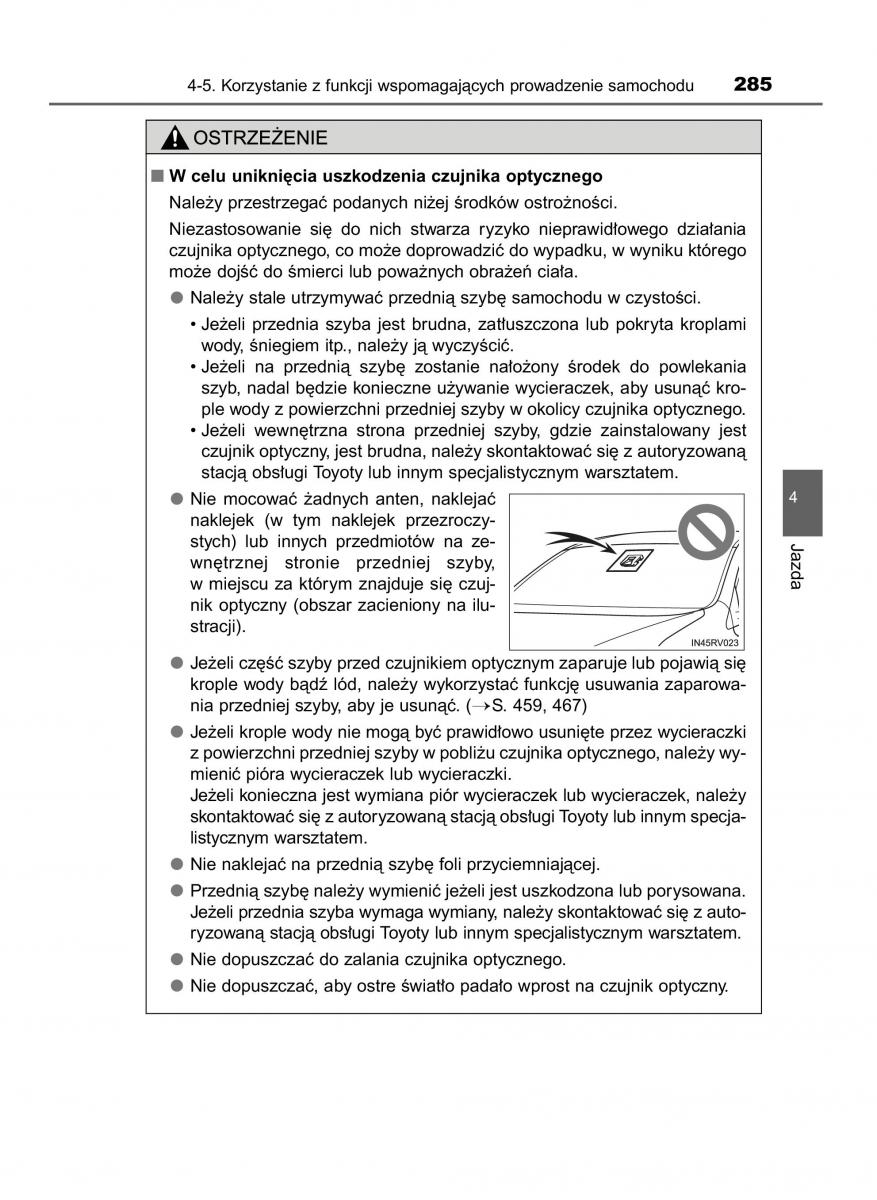 Toyota RAV4 IV 4 instrukcja obslugi / page 285