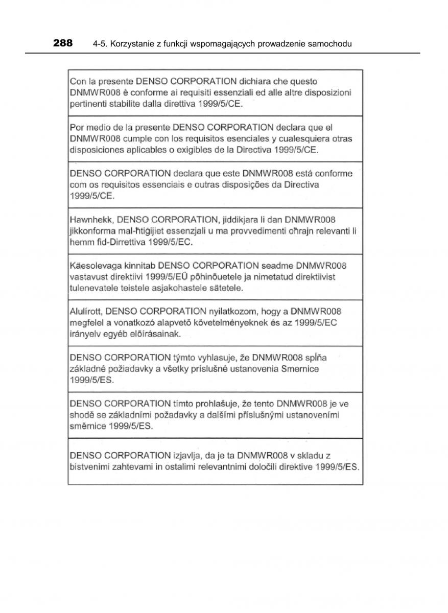 Toyota RAV4 IV 4 instrukcja obslugi / page 288