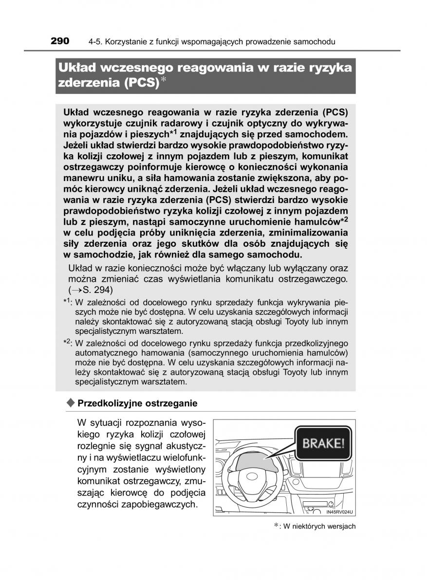 Toyota RAV4 IV 4 instrukcja obslugi / page 290