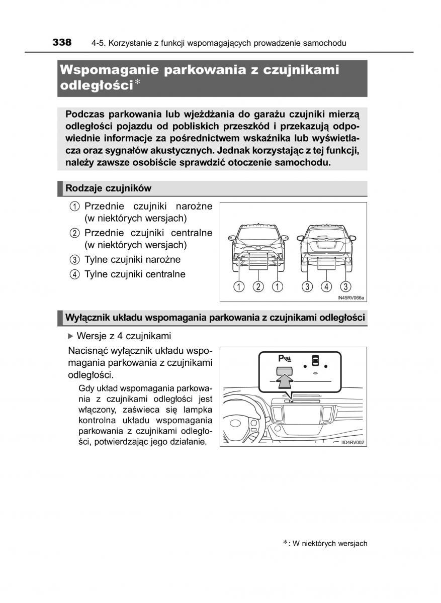 Toyota RAV4 IV 4 instrukcja obslugi / page 338