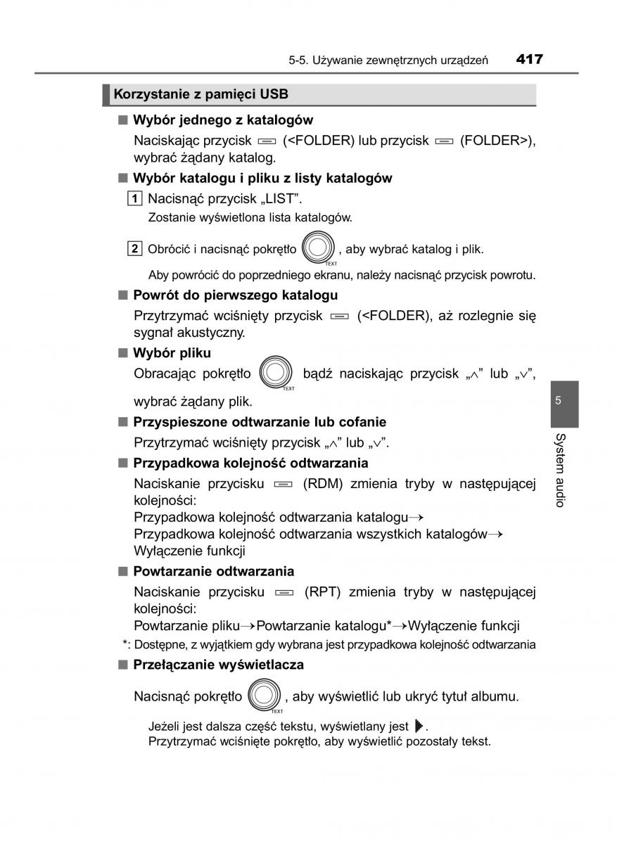 Toyota RAV4 IV 4 instrukcja / page 417