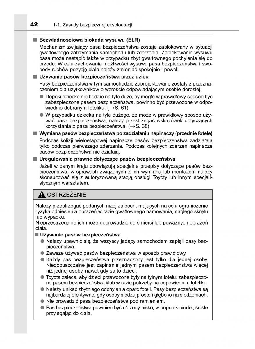 Toyota RAV4 IV 4 instrukcja obslugi / page 42