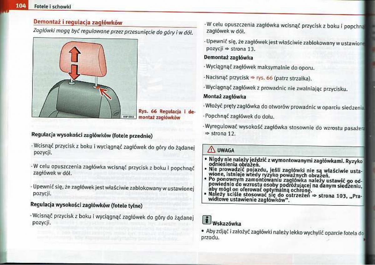 Seat Ibiza IV 4 instrukcja obslugi / page 104