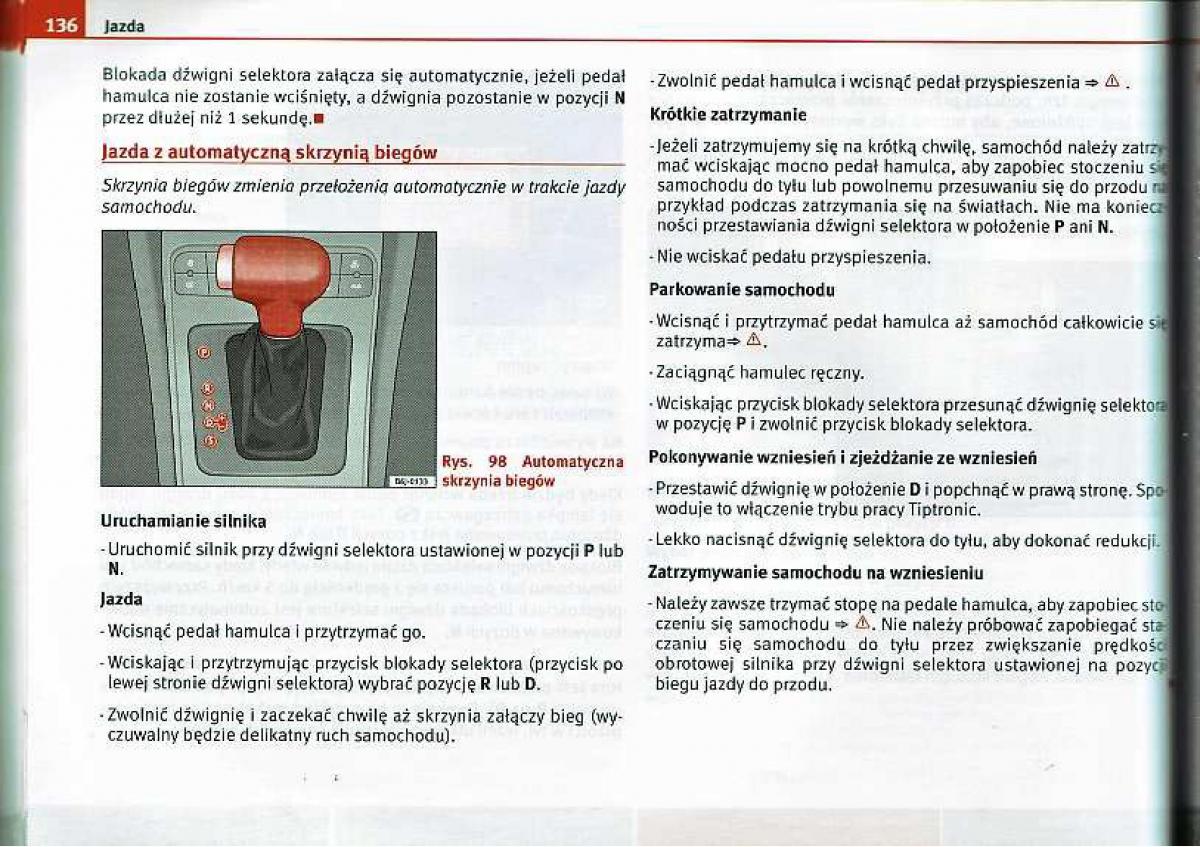 Seat Ibiza IV 4 instrukcja obslugi / page 136