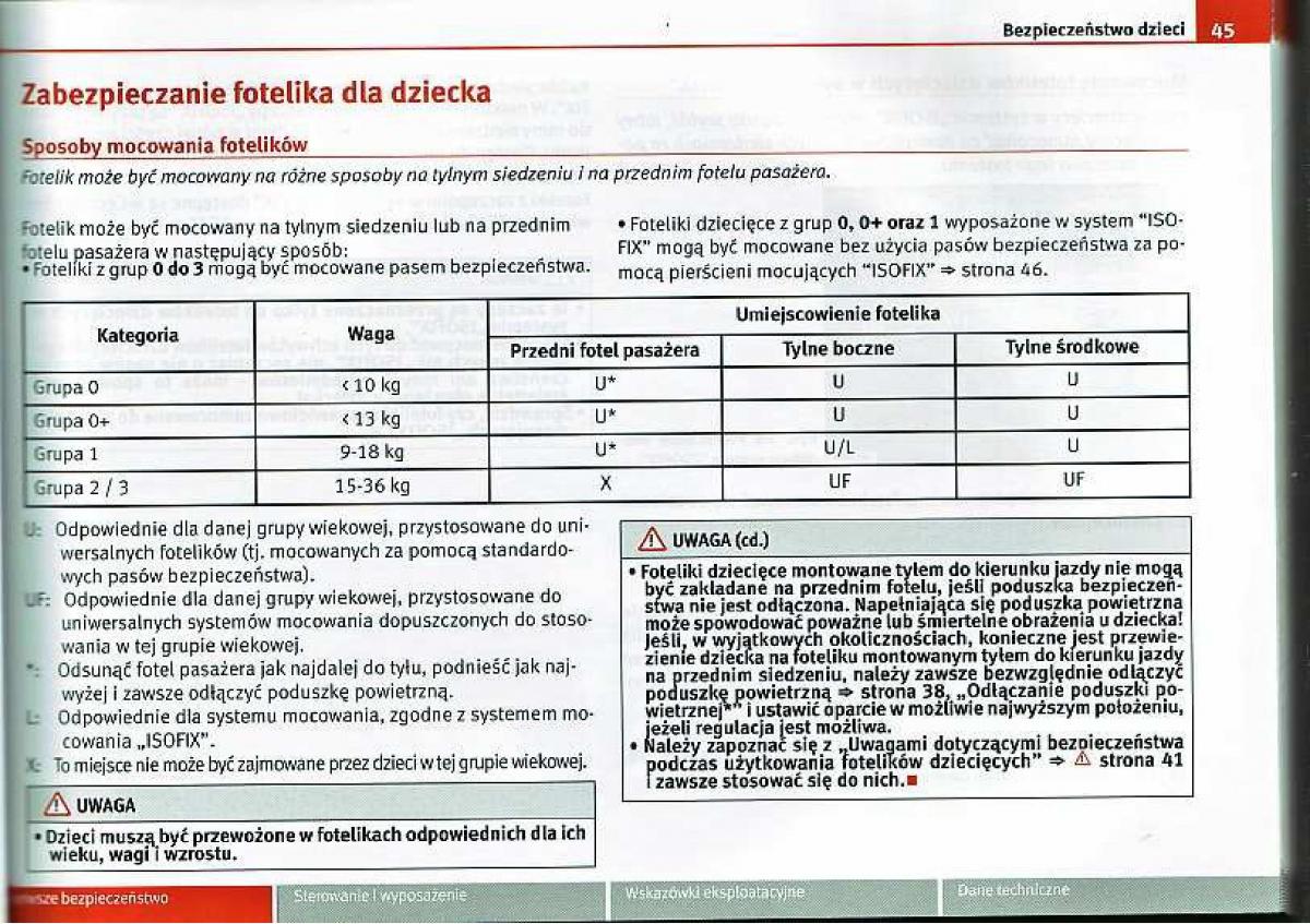 Seat Ibiza IV 4 instrukcja obslugi / page 46