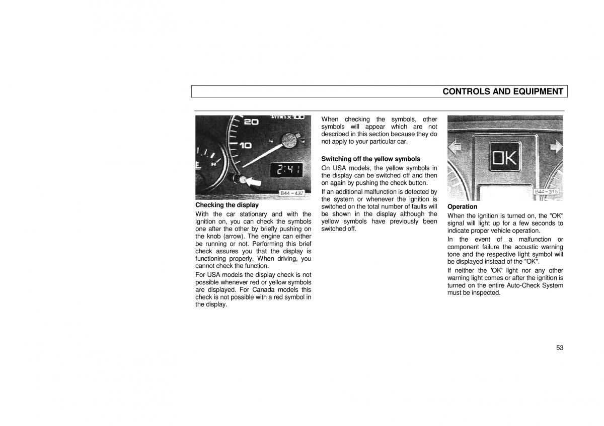 Audi 100 C3 owners manual / page 55