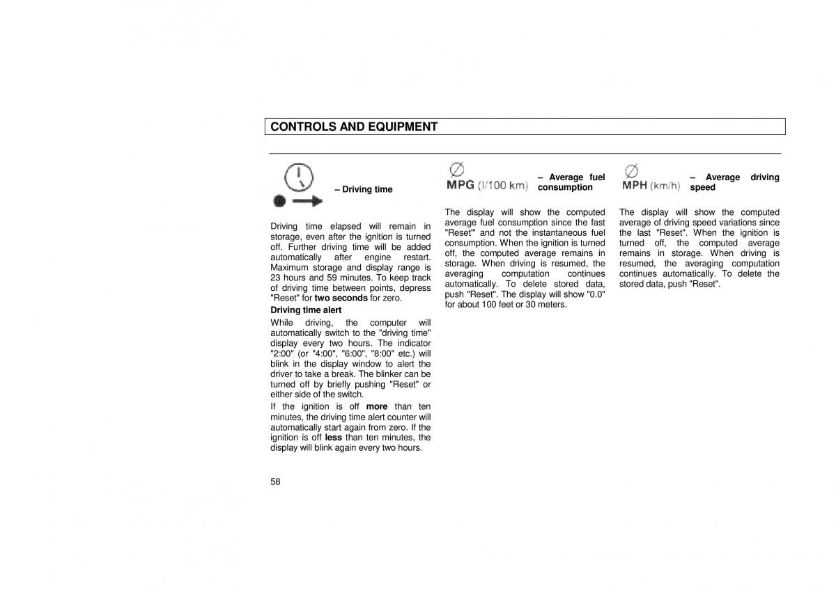 Audi 100 C3 owners manual / page 60