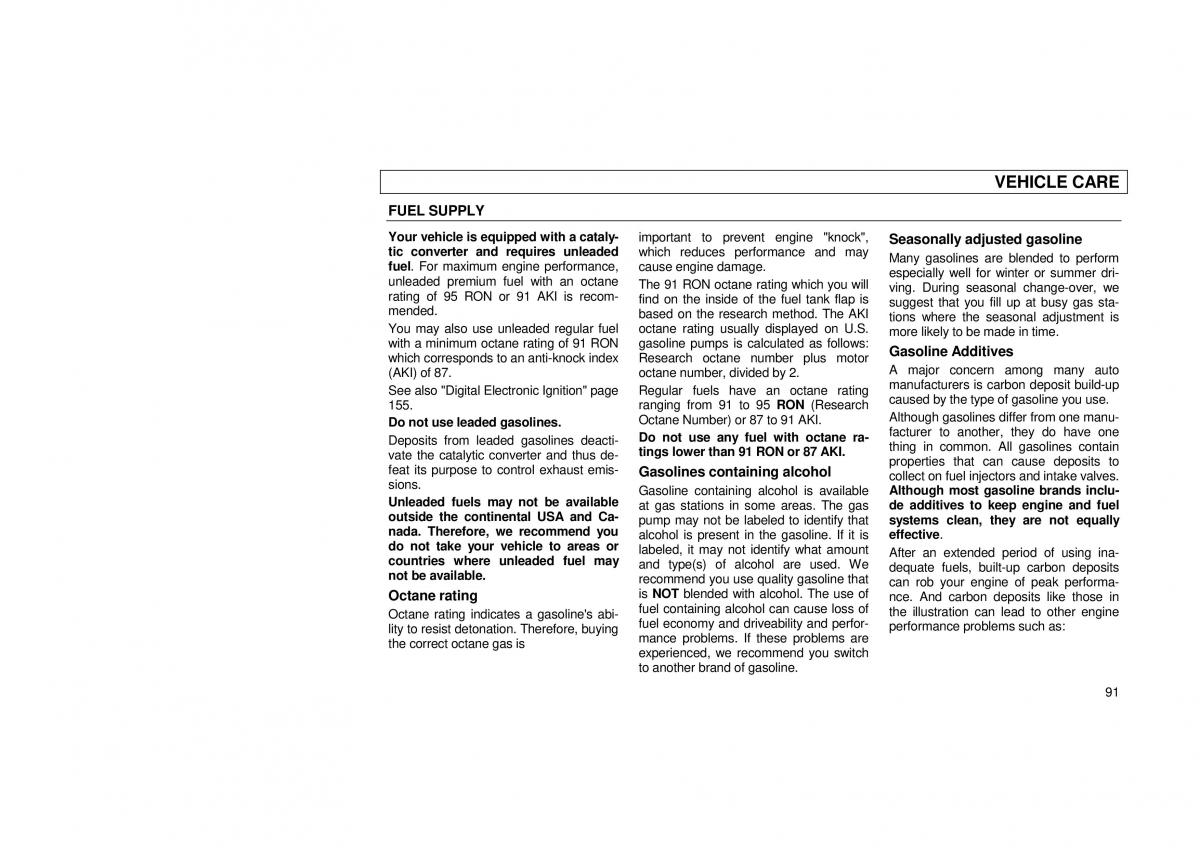 Audi 100 C3 owners manual / page 93