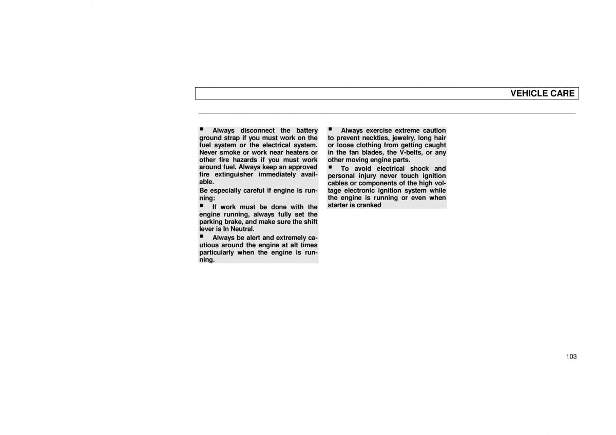 Audi 100 C3 owners manual / page 105