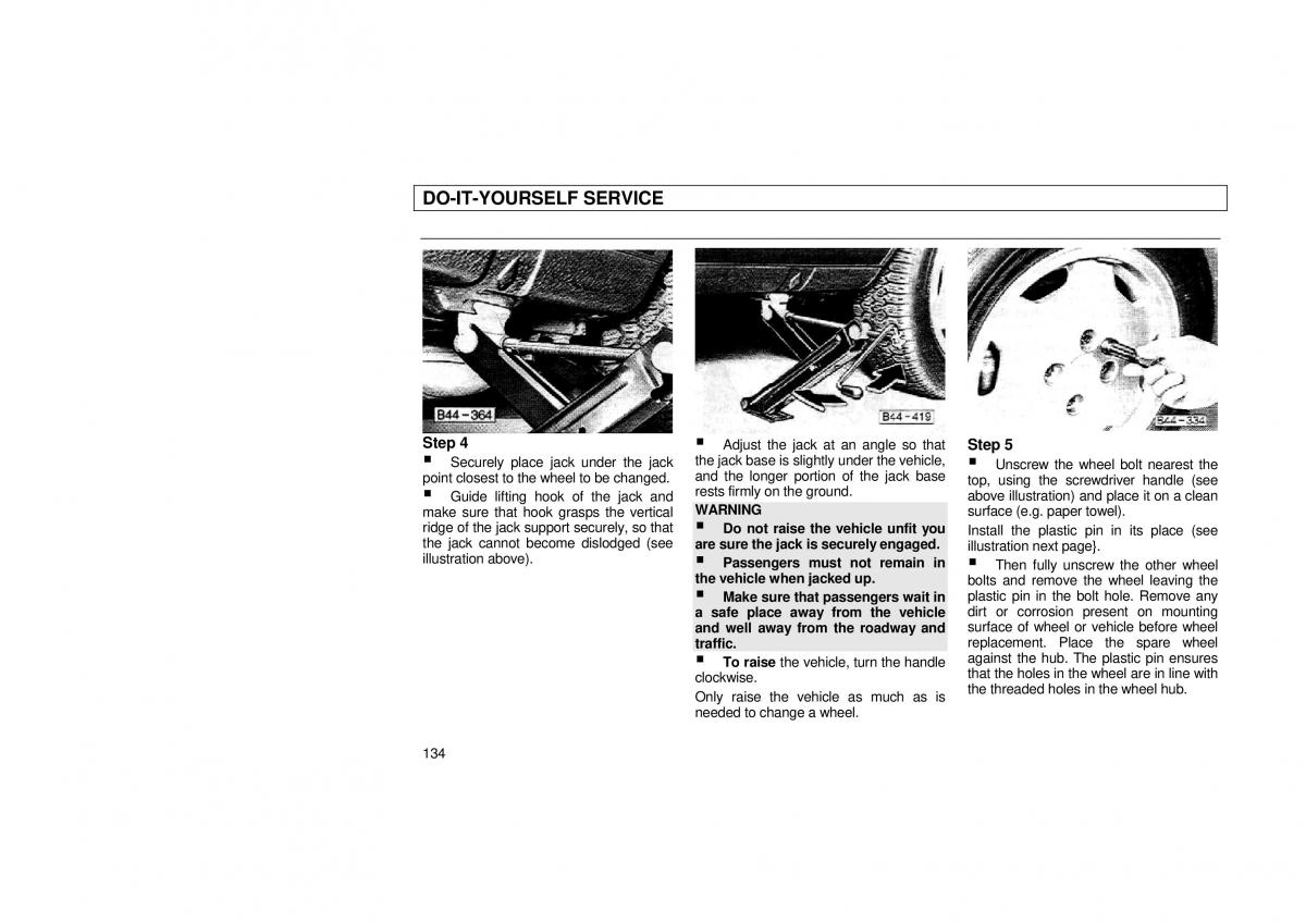 Audi 100 C3 owners manual / page 136