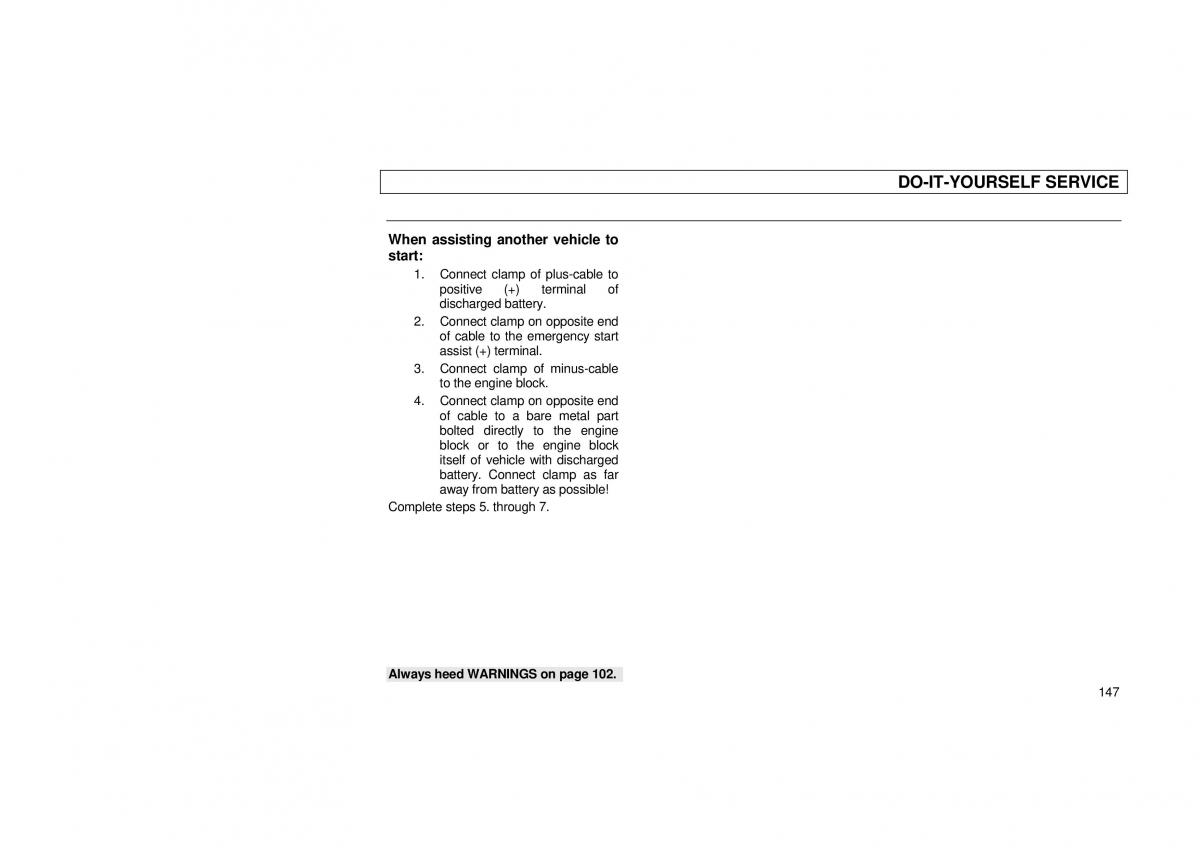 Audi 100 C3 owners manual / page 149