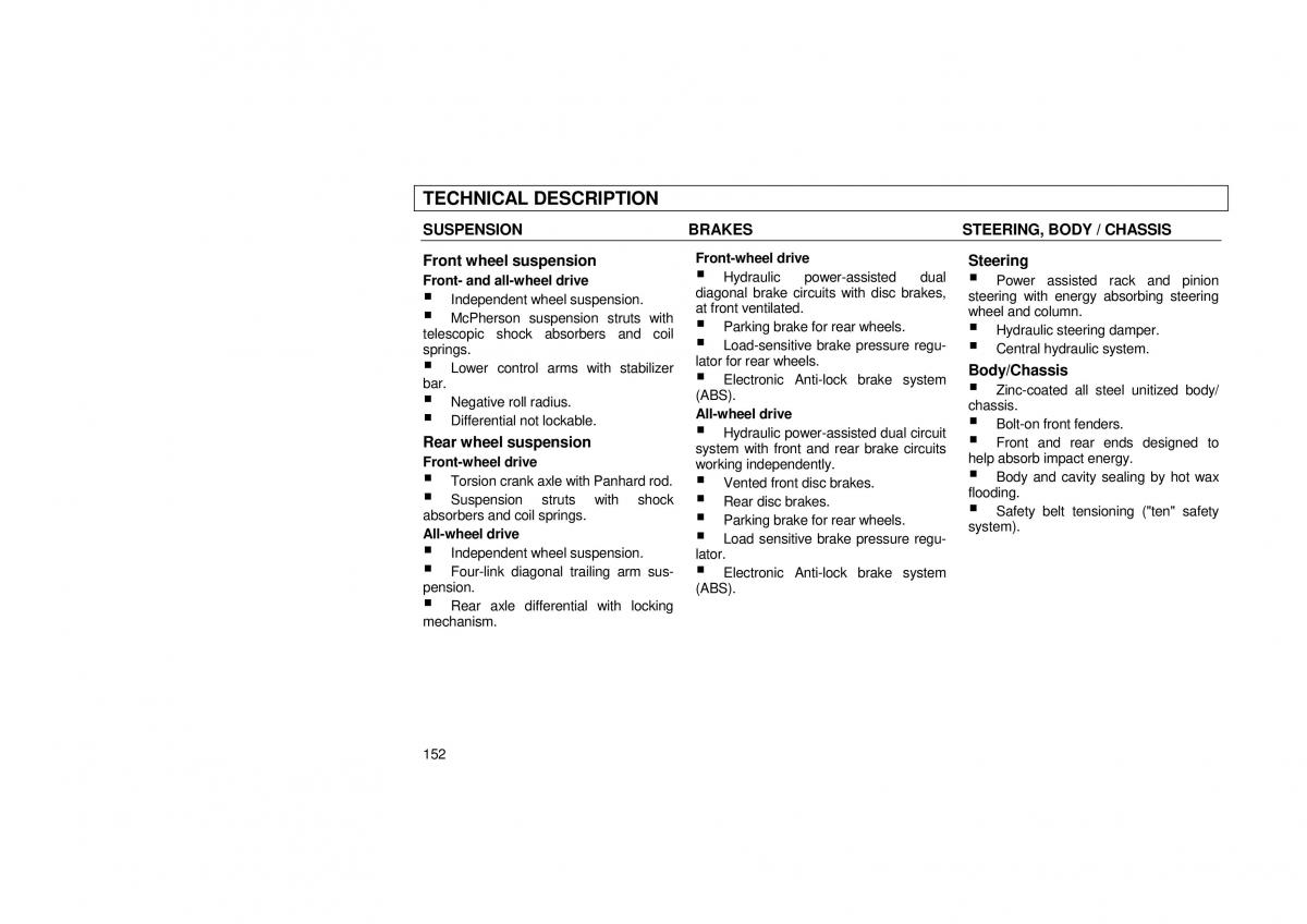 Audi 100 C3 owners manual / page 154