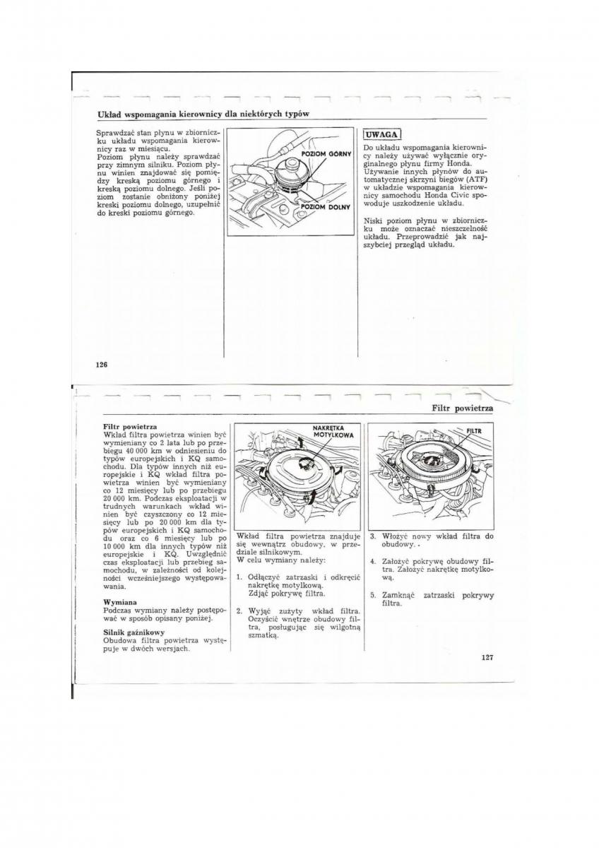 Honda Civic V 5 instrukcja obslugi / page 59