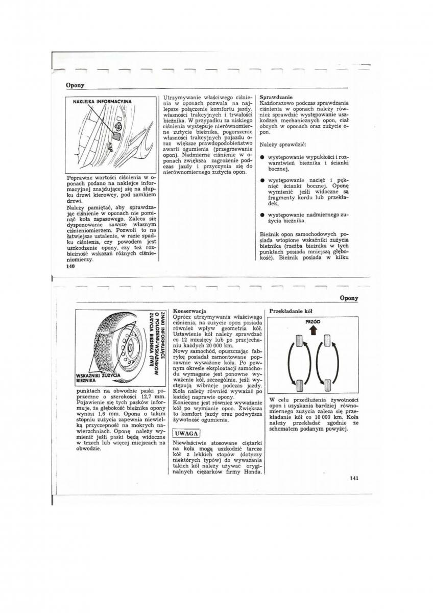 Honda Civic V 5 instrukcja obslugi / page 66