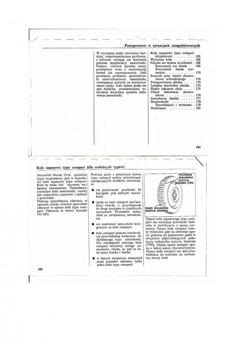 Honda Civic V 5 instrukcja obslugi / page 76