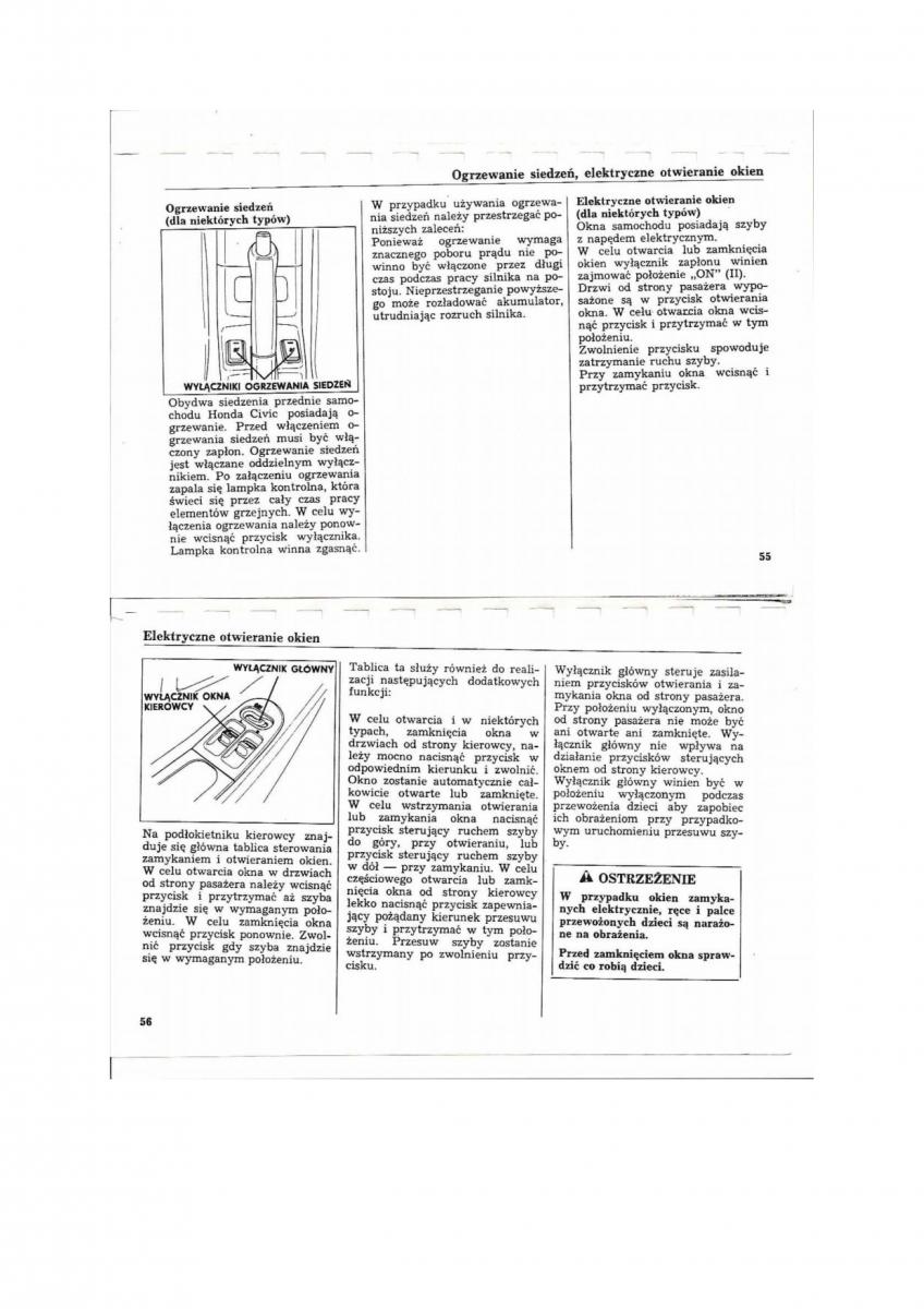 Honda Civic V 5 instrukcja obslugi / page 25