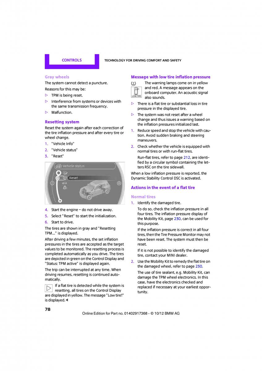 Mini Paceman owners manual / page 79