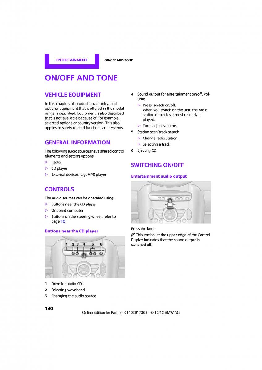 Mini Paceman owners manual / page 141