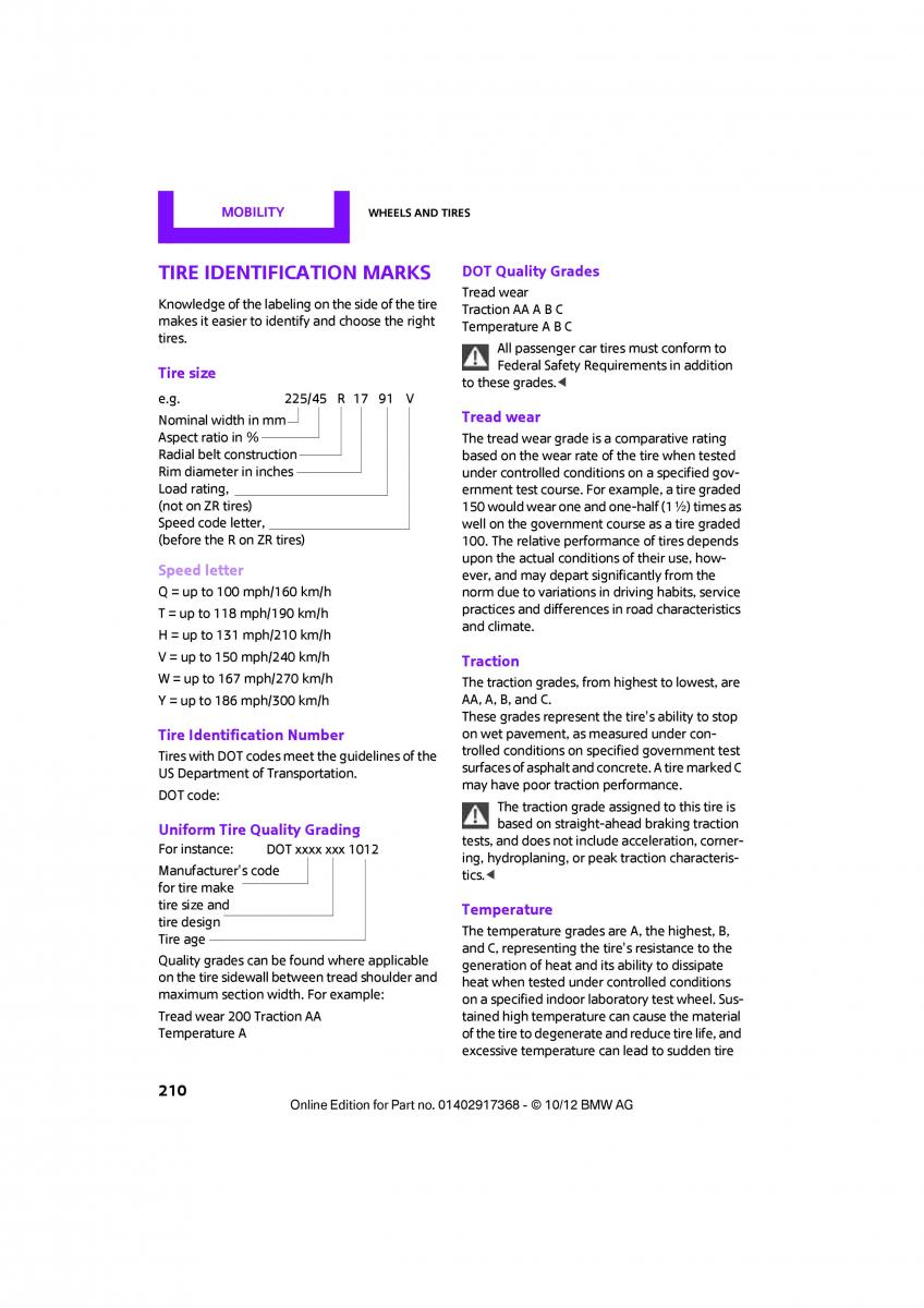 Mini Paceman owners manual / page 211