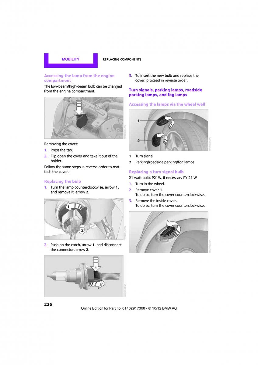 Mini Paceman owners manual / page 227