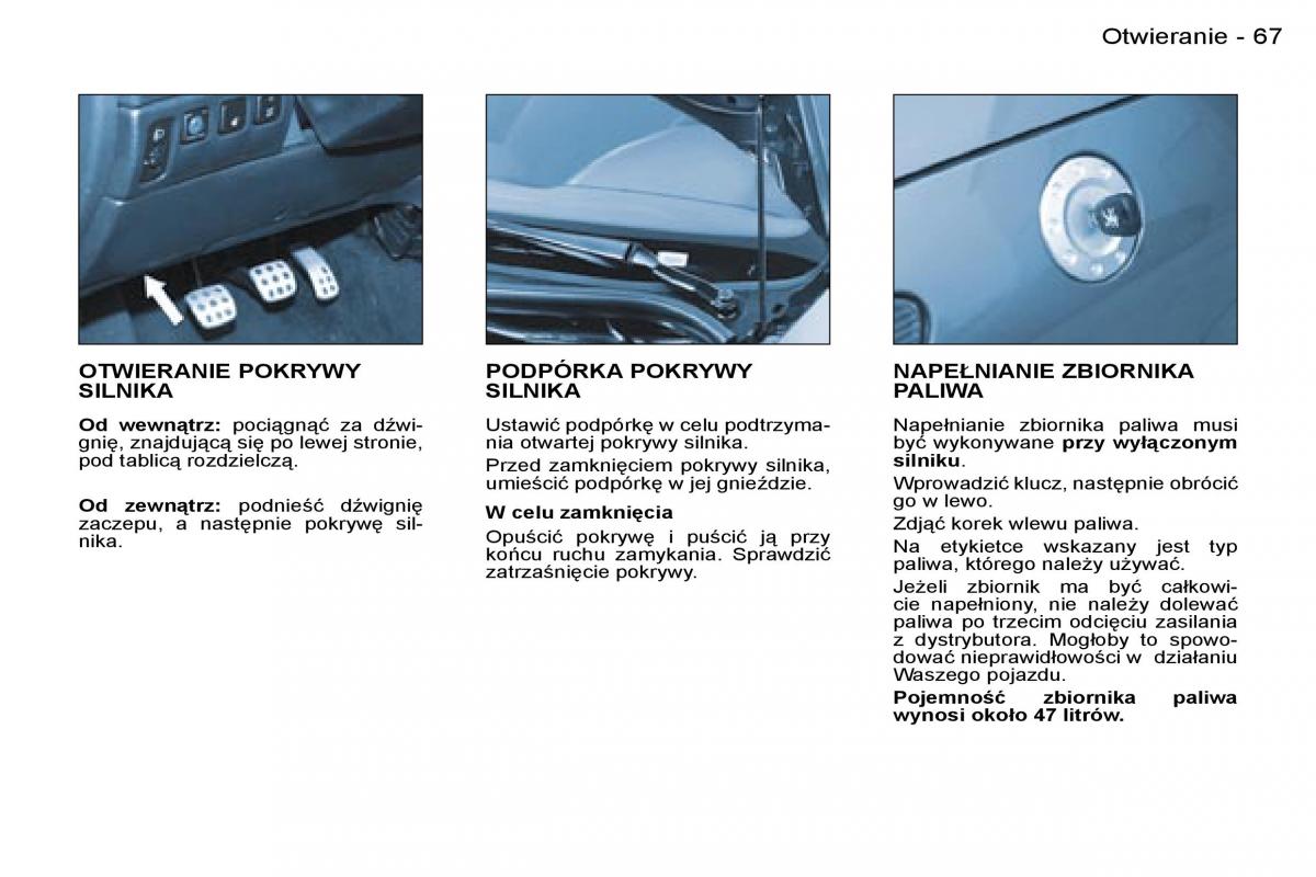 Peugeot 206 CC instrukcja obslugi / page 67