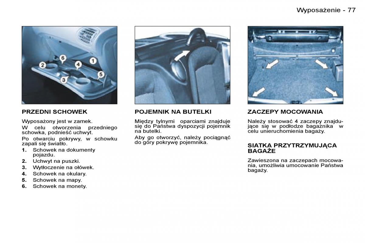 Peugeot 206 CC instrukcja obslugi / page 77