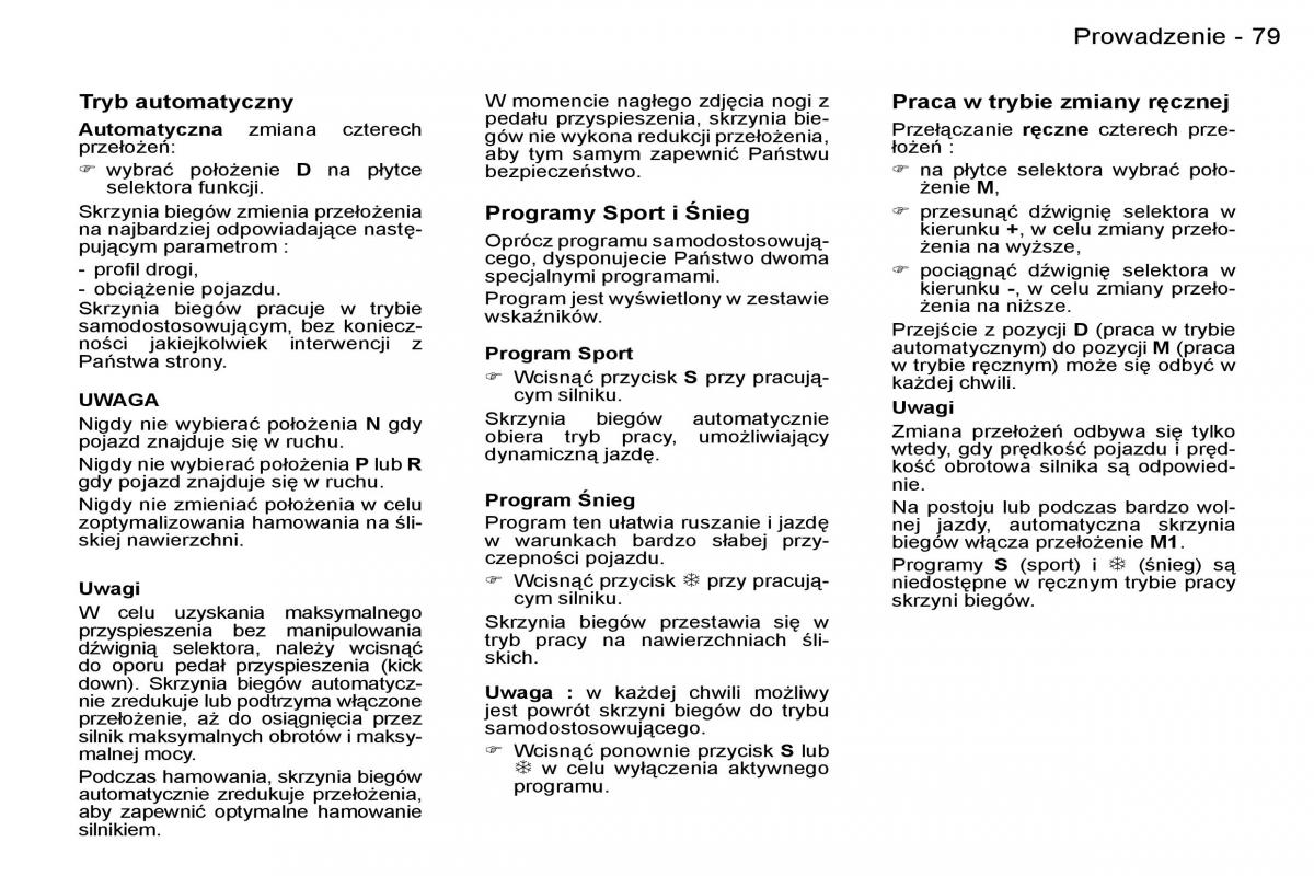 Peugeot 206 CC instrukcja obslugi / page 79