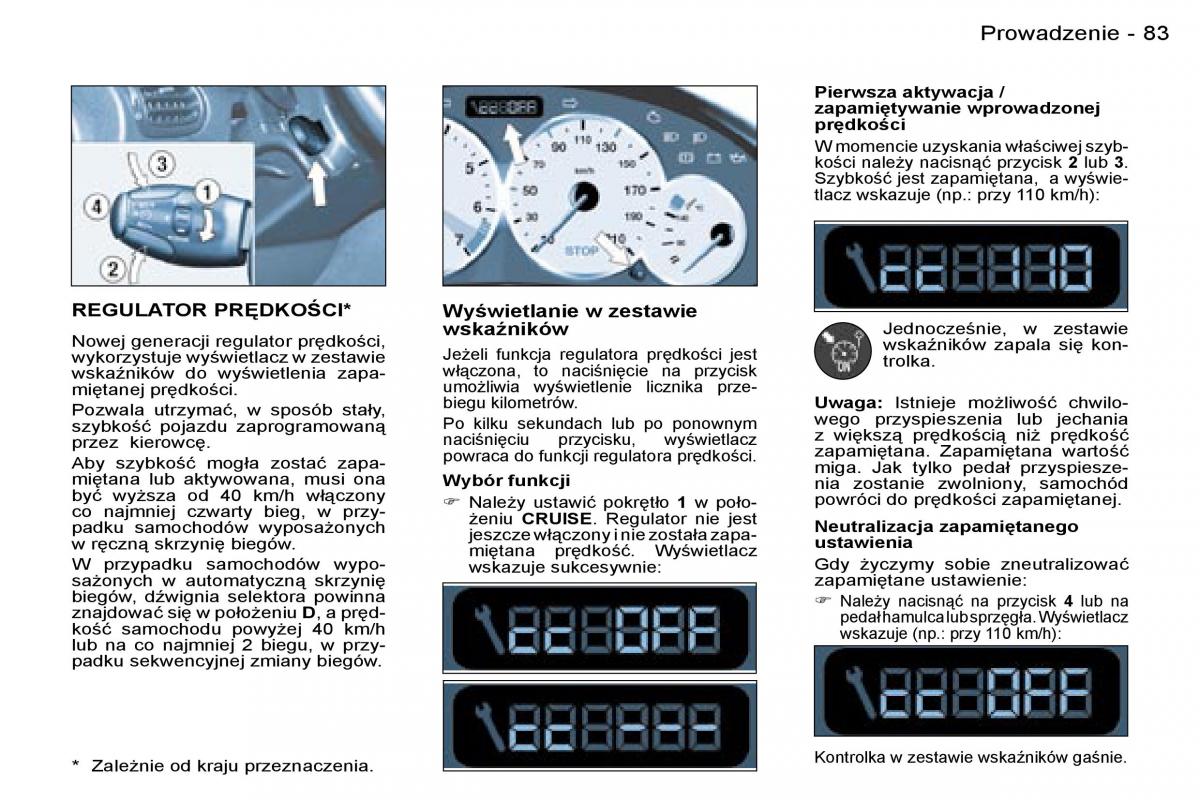 Peugeot 206 CC instrukcja obslugi / page 83