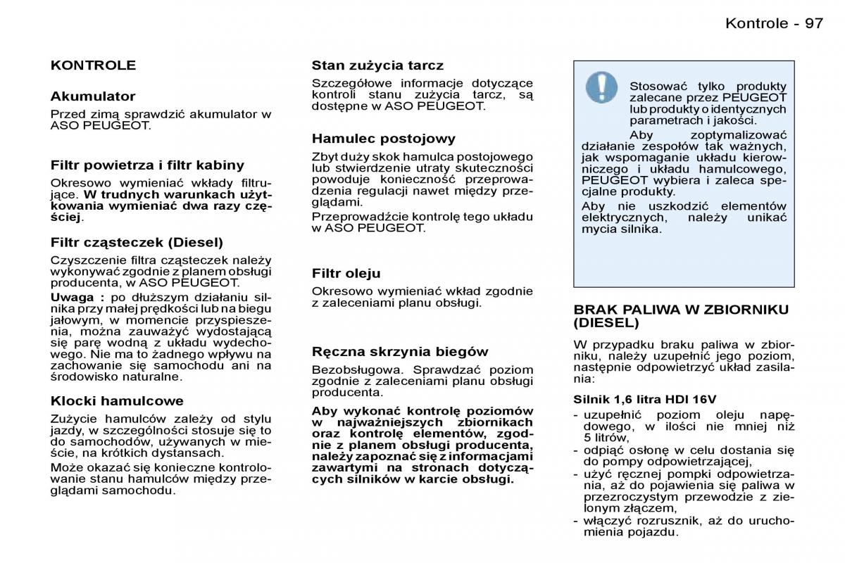 Peugeot 206 CC instrukcja obslugi / page 96